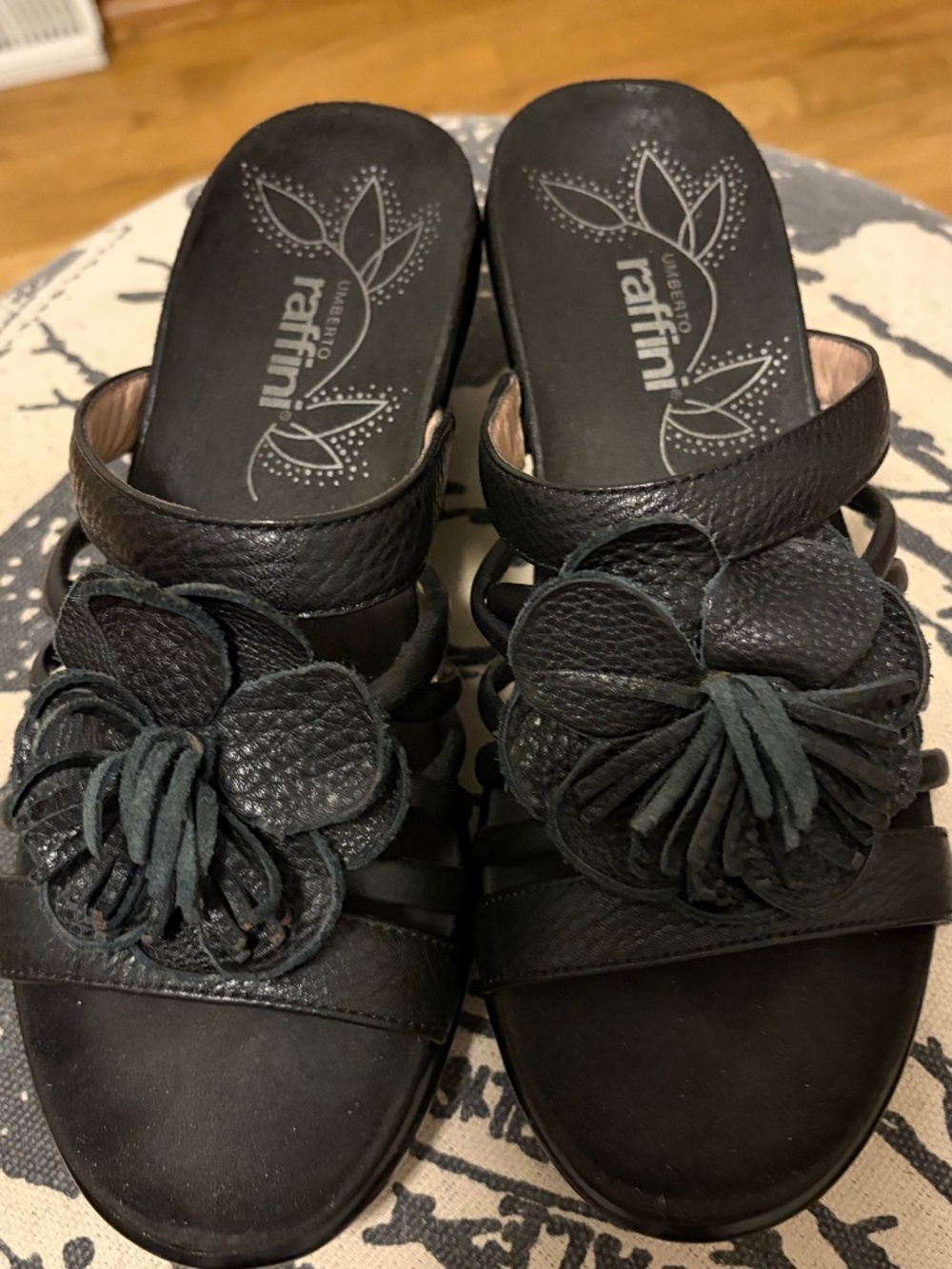 Black sandals. 2 inc heels
